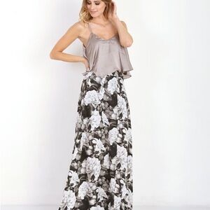 Floral Show Me Your Mumu Princess Di Maxi Skirt Blossom Bling SZ m